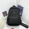 Simple Laptop School Bag Solid Color College Backpack Fashion Large Capacity Backpack  Teenagers