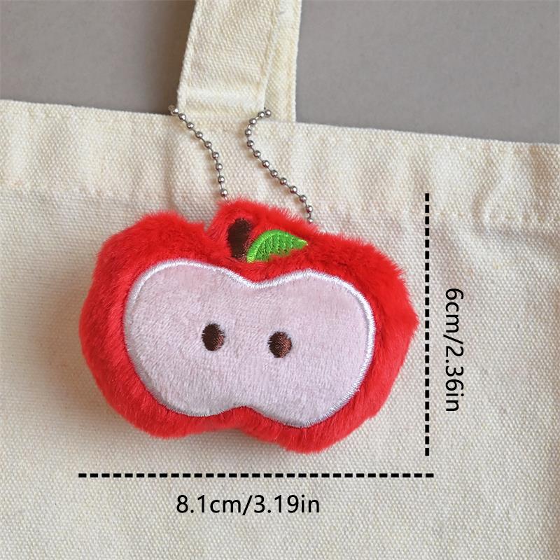 Милая плюшевая кукла-фрукт в виде яблока, мягкая игрушка, брелок, рюкзак, подвеска, сладкая сумка, подвесные украшения, автомобильные ключи, аксессуары, праздничные подарки