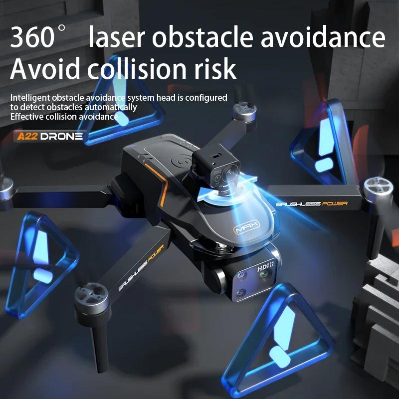 2024 Новый A22 Pro GPS Дрон 8K HD ESC Камера Бесщеточный HD RC Самолет 5G WIFI FPV 360° Лазерный Дрон для Избежания Препятствий Игрушка