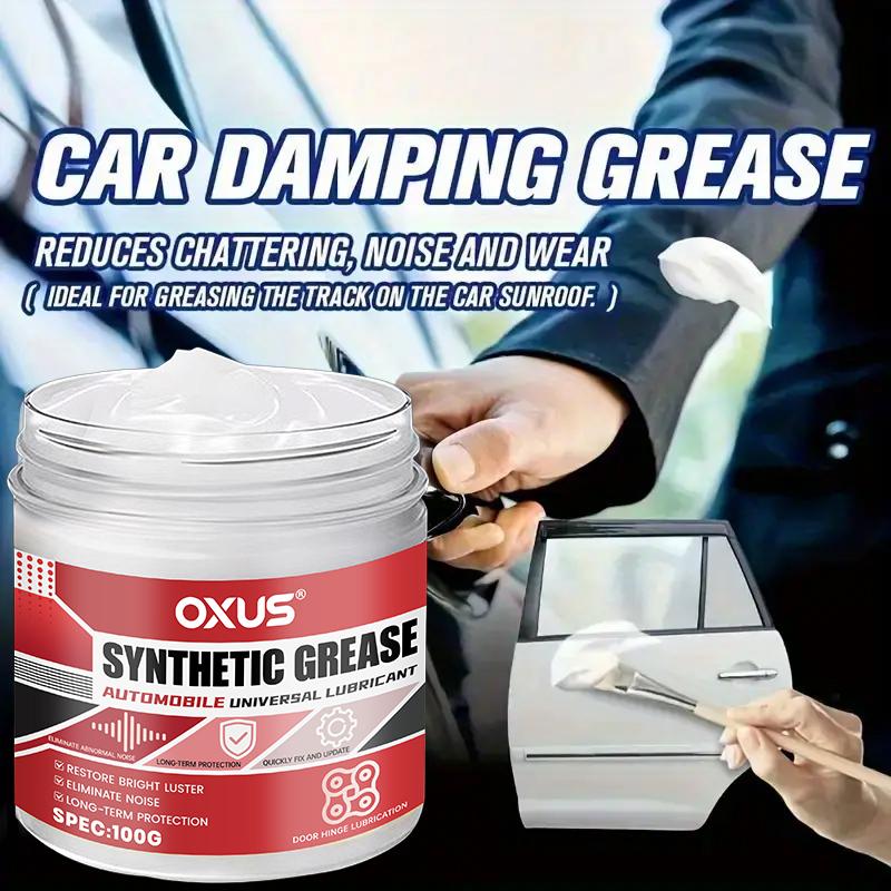 Универсальная белая литиевая смазка от Lubricant с кистью для гаражных ворот, подшипников и автомобилей