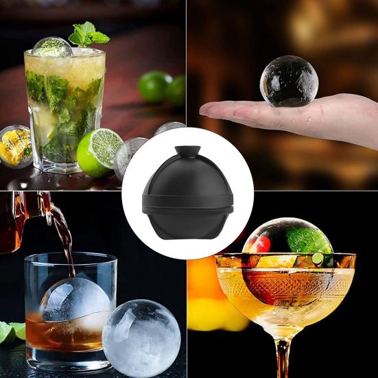 Round Ice Ball Mold 6cm Shape Bourbon Non-stiky Leakproof Cocktails Ball Whiskey Brandy Party