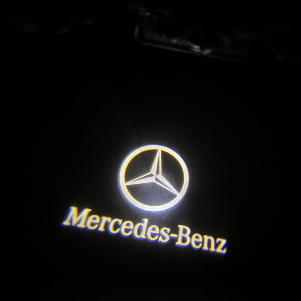ERS3 2025 Hot Car door Ghost lamp AMG logo welcome light for Mercedes-Benz GLK250/280/300/350 projector B-BLASW245/A W168 W169 lighti