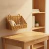 Space-Saving Woven Storage Basket with Hanging Loops Decorative Wall