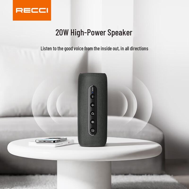 Портативная Bluetooth HiFi колонка Recci RSK-W50, китайская вилка (адаптер в комплекте)