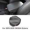 Кожаная накладка на центральный подлокотник Skoda Octavia 2014-2020