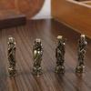 Handmade Retro Brass The Eight Immortals Crossing the Sea Statue DIY Desktop Ornament Miniature Fitting Pendant Accessories