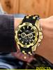 INVICTA Мужские кварцевые часы Pro Diver Casual из нержавеющей стали и силикона, черные [Б/У]
