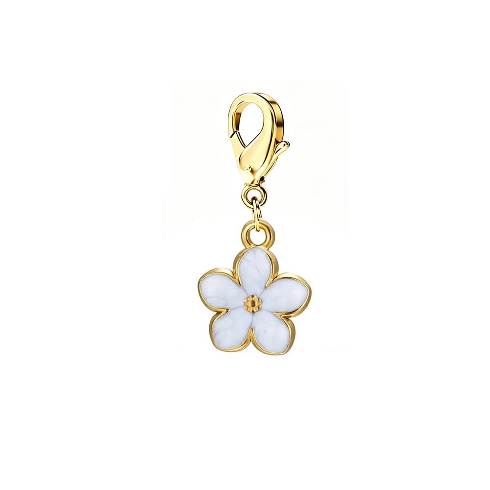 1pc Enamel Flower Charms for Jewelry Making Stainless Steel Gold Pendant for Earring Necklace Bracelet Accessories