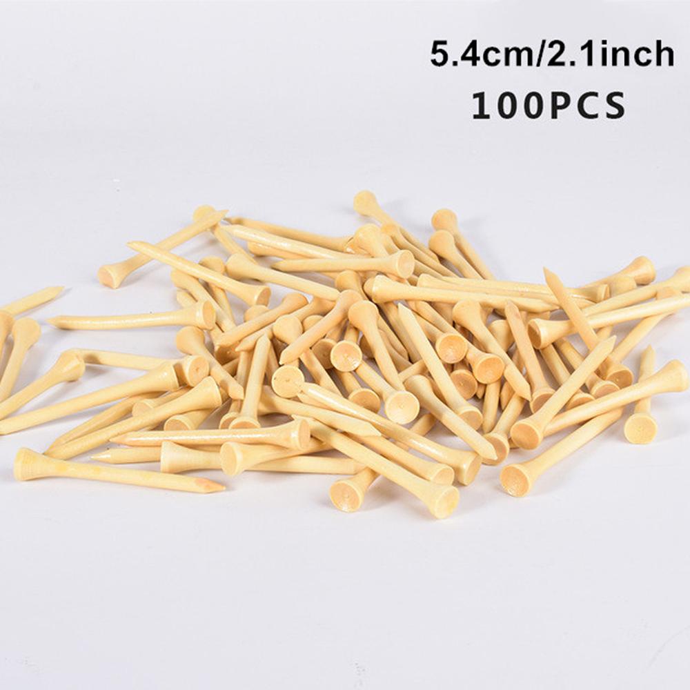 Stronger 4 Size Swing Practice 100Pcs Golf Accessories Golf Training Bamboo Tee Golf Tees