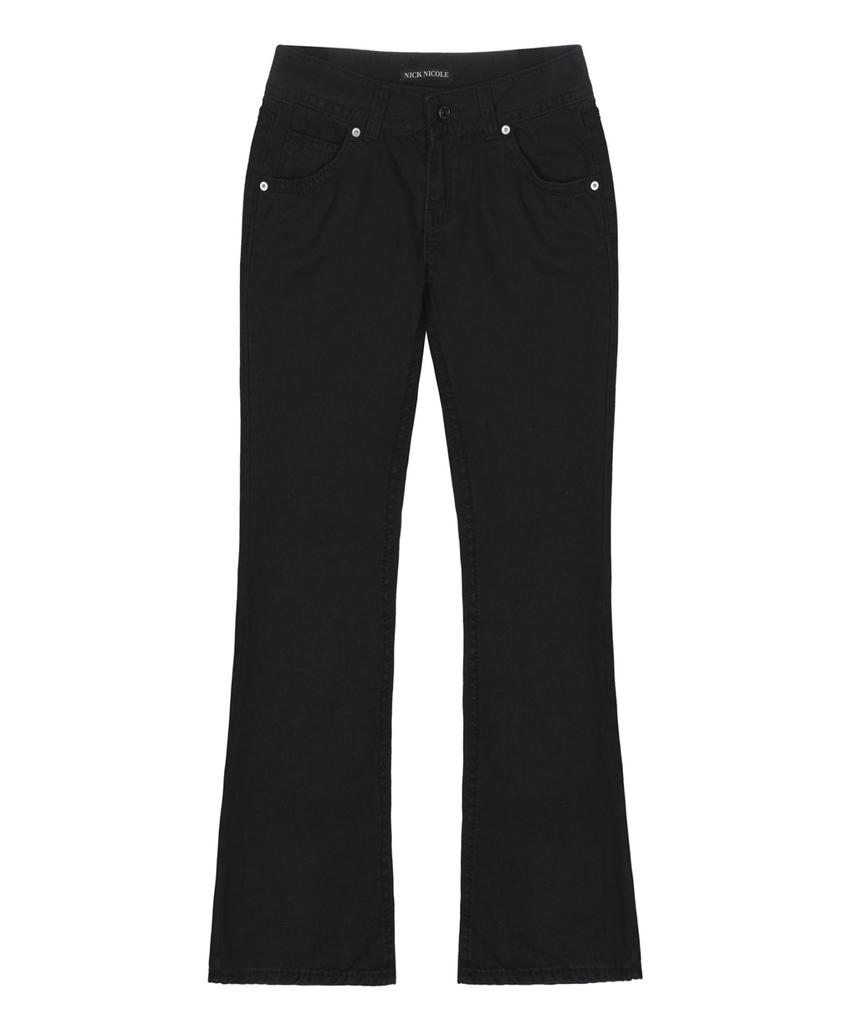 Nigaennikol Брюки с заниженной талией Bootcut_Черные
