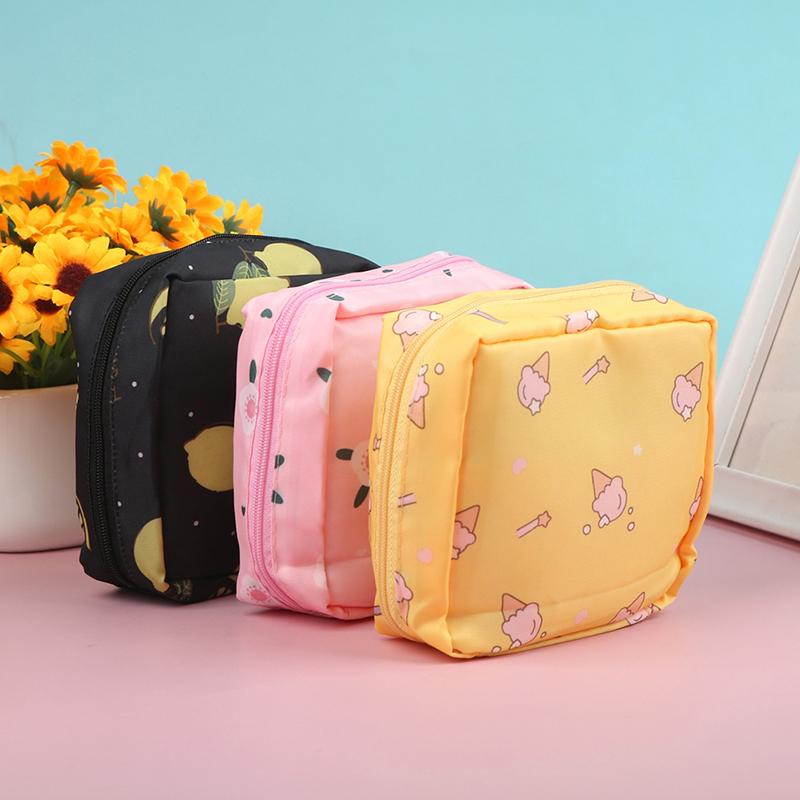 Cute Sanitary Pad Tampon Storage Bag Portable Travel Bag Makeup Bag Earphone Bag