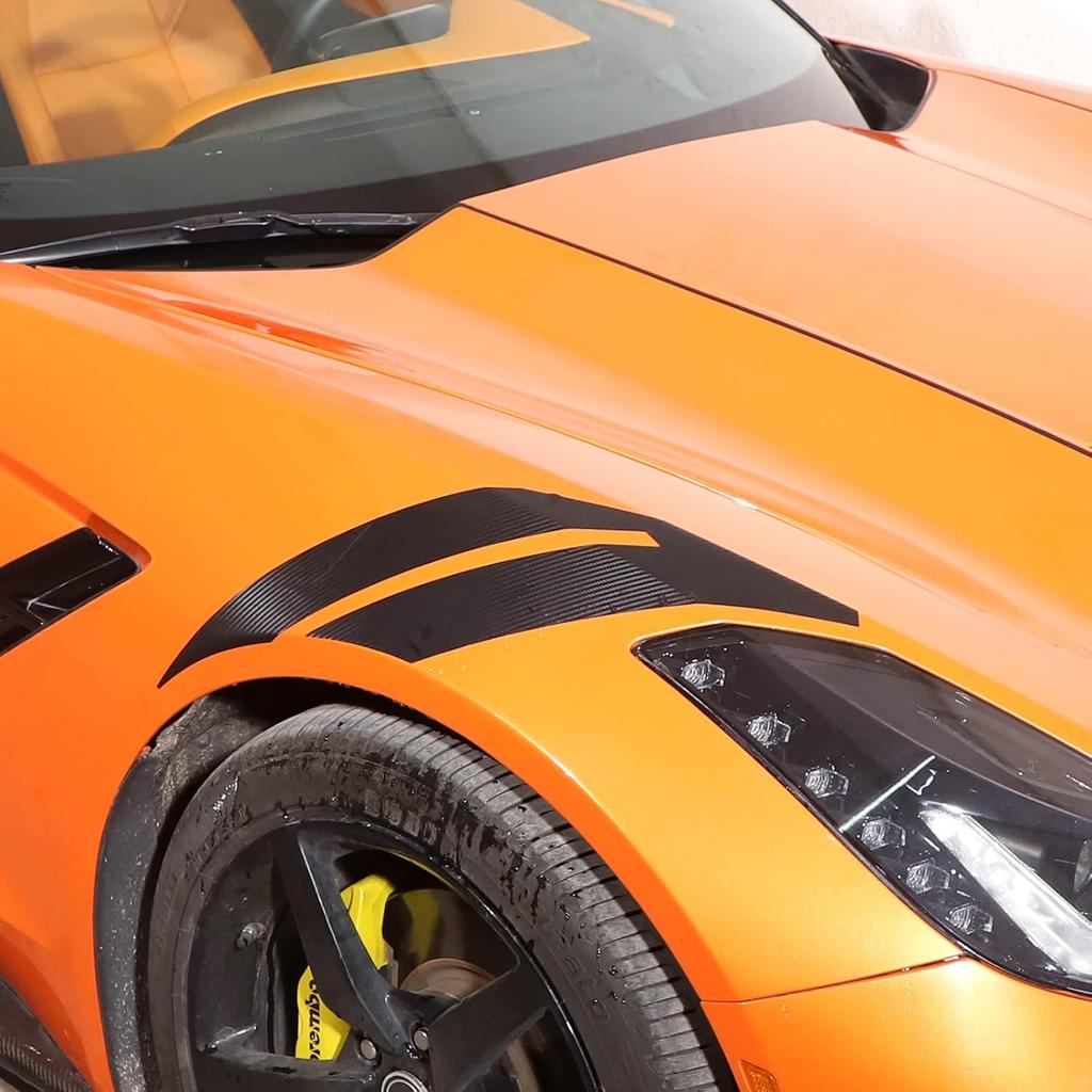 Виниловая графическая наклейка с двойной полосой в виде хэш-метки на крылья для Chevrolet Corvette C7 2014 2015 2016 2017 2018 2019 Аксессуары, Гоночные полосы на передние крылья