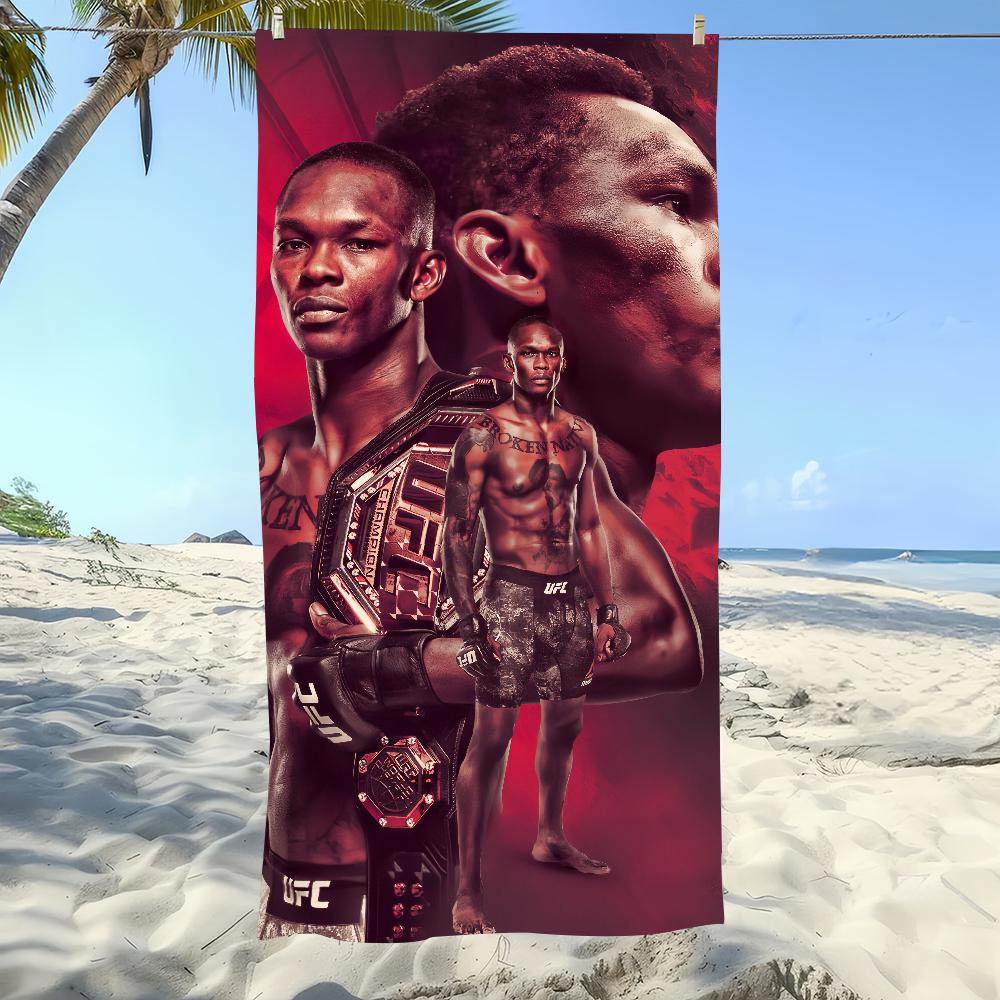 Боксер Израиль А-Адесанья У-UFC Полотенце Мягкое Бассейн Подарок Для Путешествий Зал Душ Кемпинг Быстросохнущее Спортивное Большое Пляжное Полотенце
