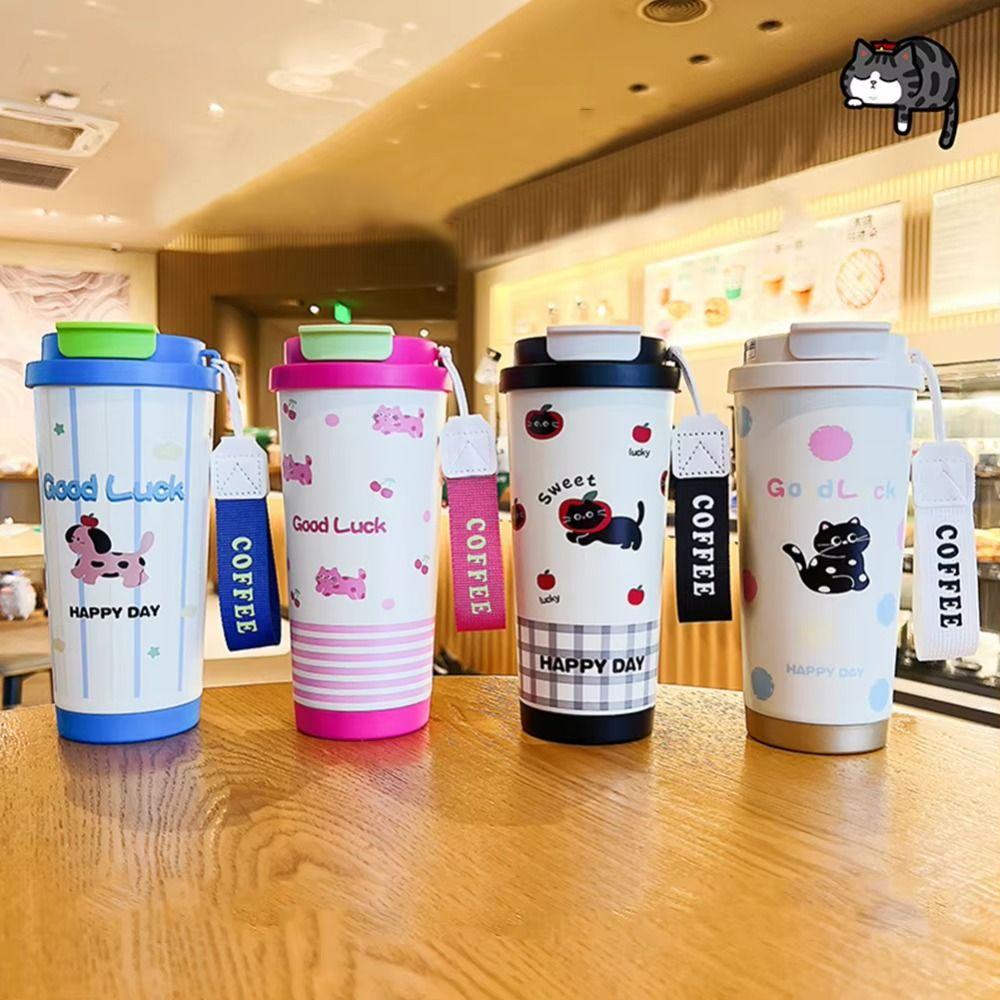 550ml Thermal Cup Stainless Steel Vacuum Flasks Cute Travel Coffee Cup
