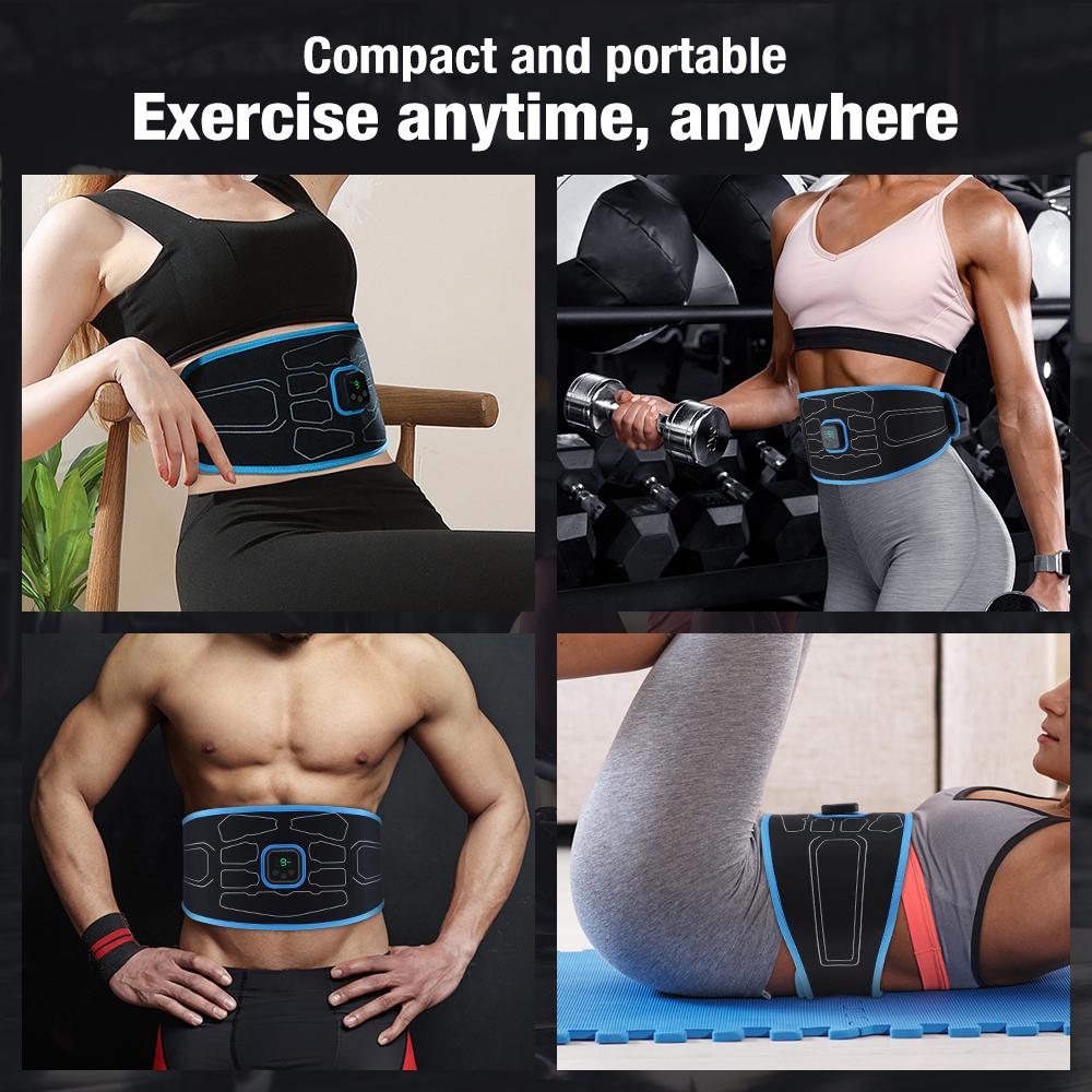 Умный EMS тренажер для брюшного пресса, стимулятор мышц, тонер, фитнес-вибрационный пояс для похудения, электрический пояс для похудения, унисекс