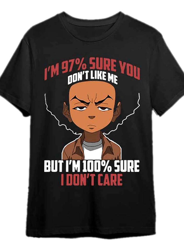 Футболка Boondocks Мужская с коротким рукавом забавная футболка с принтом - Мужская летняя хлопковая футболка с графическим рисунком