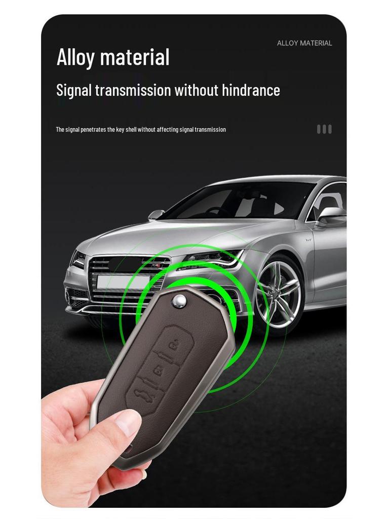 Чехол для ключа Ford Focus & Fiesta - Натуральная коровья кожа (Совместимо с моделями 09/11/12 и 16/18)