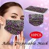 10PCS Adult's Mask Paisley Print Disposable Face Mask Industrial 3Ply Ear Loop
