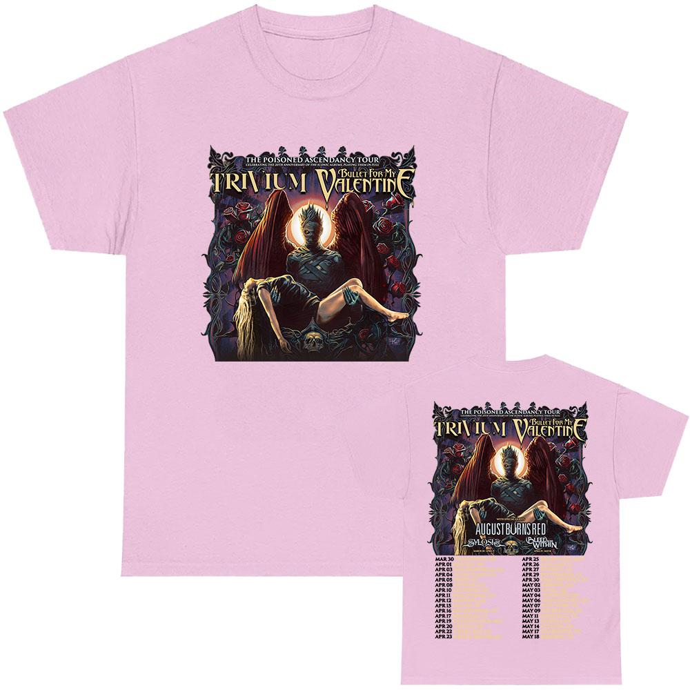 Футболки группы Bullet for My Valentine The Poisoned Ascendancy Tour 2025 Новая футболка Хлопковые футболки Летняя мужская футболка