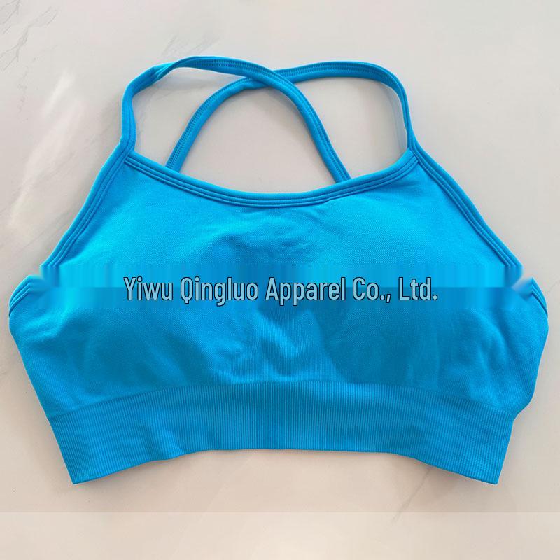 DFYNE Бесшовный нейлон-спандекс спортивный бюстгальтер с перекрещенной спинкой для женщин