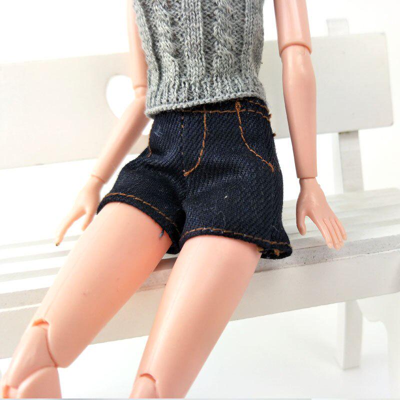Elastic Jeans Bottom Trousers Pants For Barbie Doll Clothes Fashion Outfit Shorts For Blythe 1/6 BJD Dolls Accessories