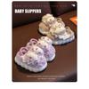 Fashion Cute Children's Cotton Slippers Baby Girl Princess Bow Velvet Thermal Shoes Winter Indoor Home Cotton Mop