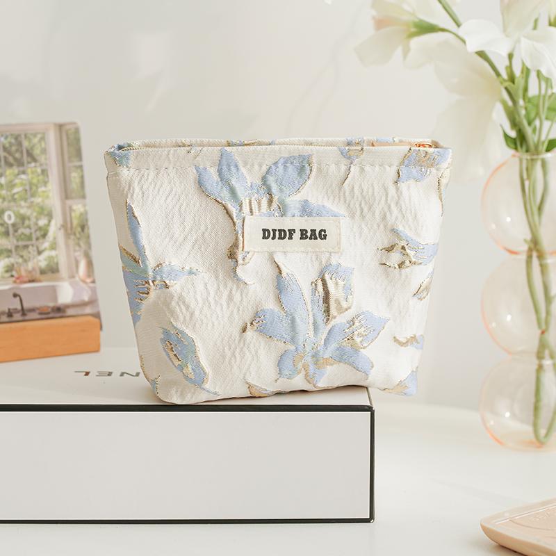 Women's Makeup Bag Small Pink Bow Makeup Lipstick Headphones Storage Bag Portable Coin Purse Commuter Card Holder Ins Style