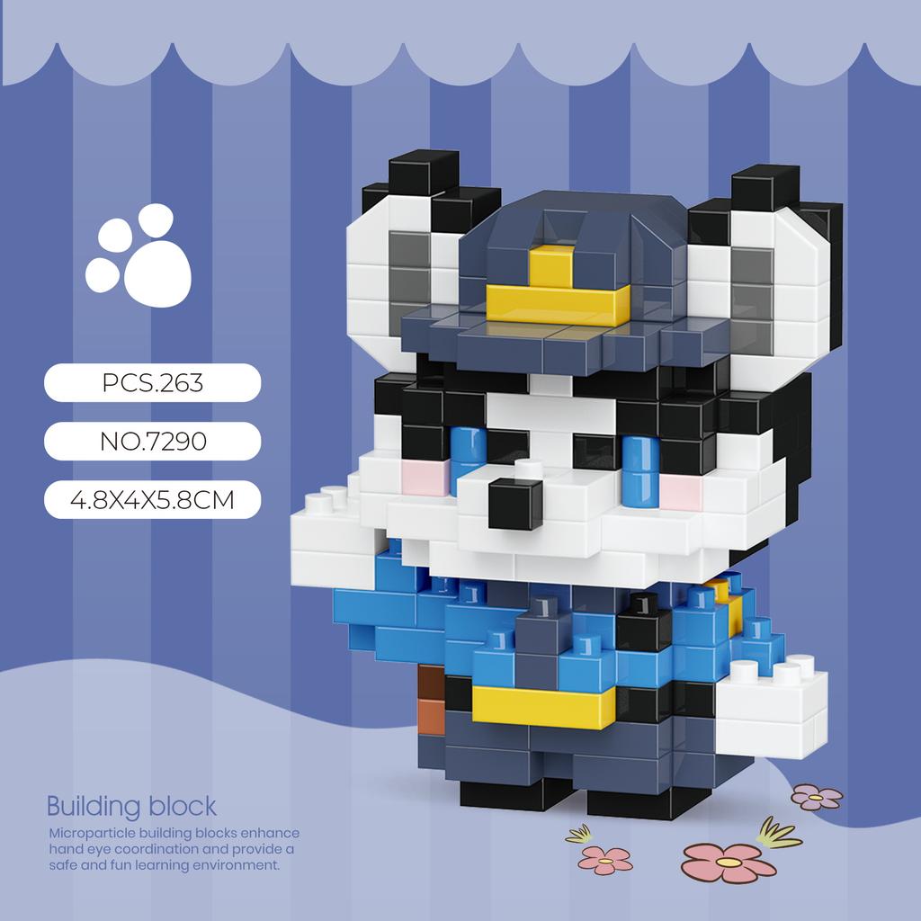 Mini Cartoon Cute Cat Dog Animals Models DIY Building Blocks Toys Micro Blocks Kit Christmas New Year Gifts Lucky Decor