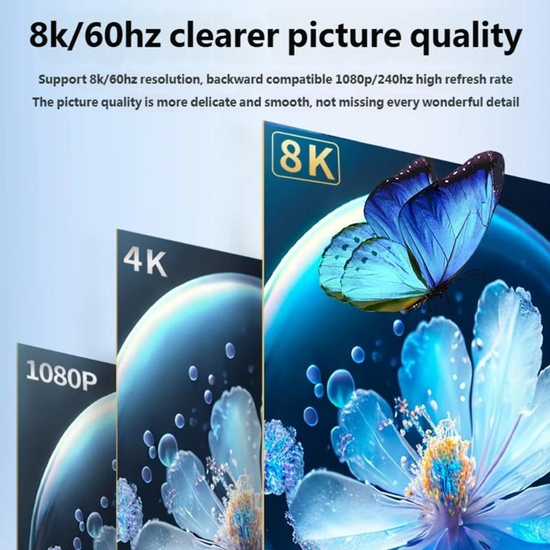 8K60Hz Двунаправленный видеопереключатель Высокое разрешение 1 в 3 выхода или 3 в 1 выход Режим для мониторов, телевизоров и Pr