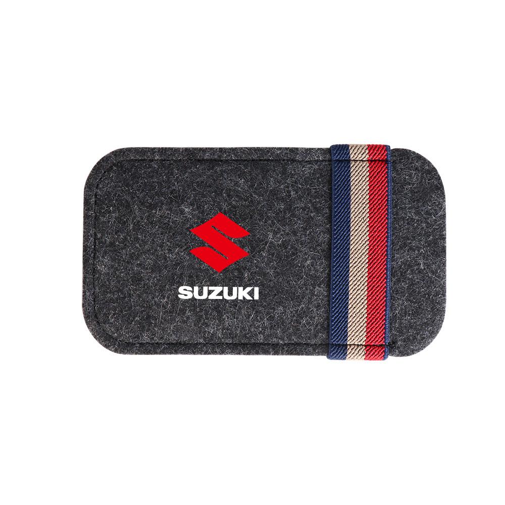 Car Sun Visor Sunglasses Storage Clips Suede Glasses Protective Bag For Suzuki SX4 Samurai Spacia Swift Jimny Grand Vitara IGNIS