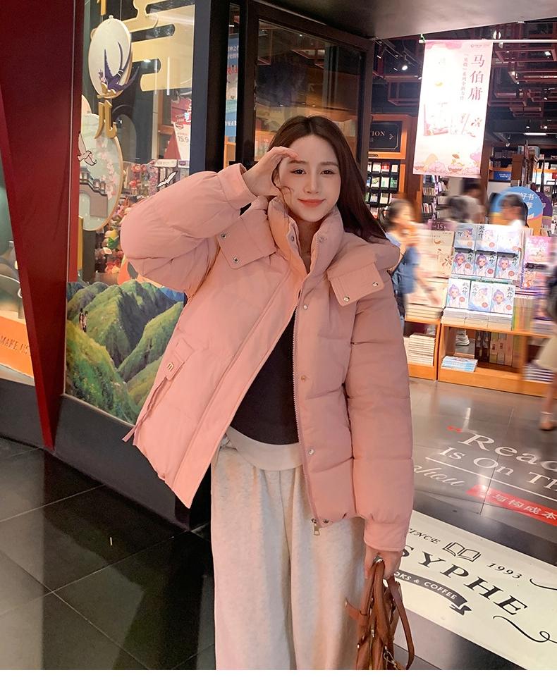 Зимняя короткая куртка с капюшоном, утолщенная, на хлопковой подкладке, свободная, теплая верхняя одежда