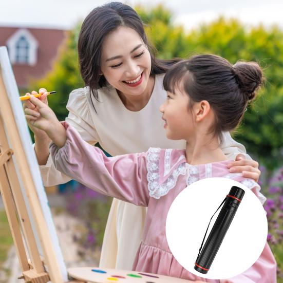 Держатель тубы для хранения плакатов с плечевым ремнем. Выдвижная трубка большой емкости для черчения документов.