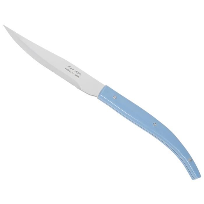 Couteaux À Steak - ARCOS - Set De 4 - Lame En Acier Inoxydable NITRUM® - Manche Ergonomique - Couleur Bleu