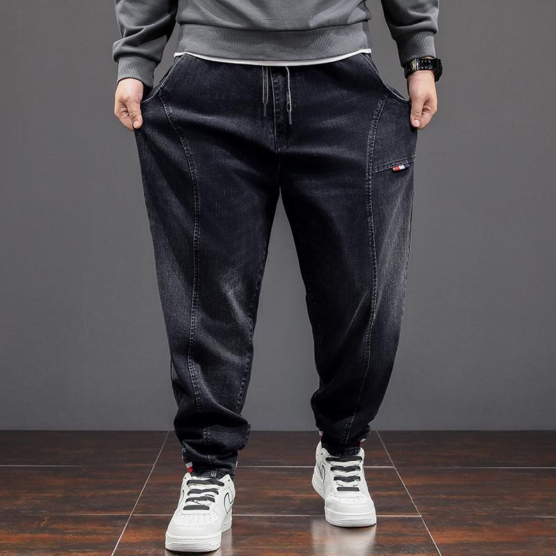 Мужские узкие джинсы с эластичной талией Xiaofeiniu: Модный, универсальный, удобный, подходит для всех размеров