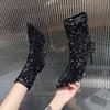 Fashion Boots Woman Shoes High Heels Ankle Boots for Women's Red Bling Punk Gothic Pointed Toe Elegant Heel Stripper Dance Wedding Bride