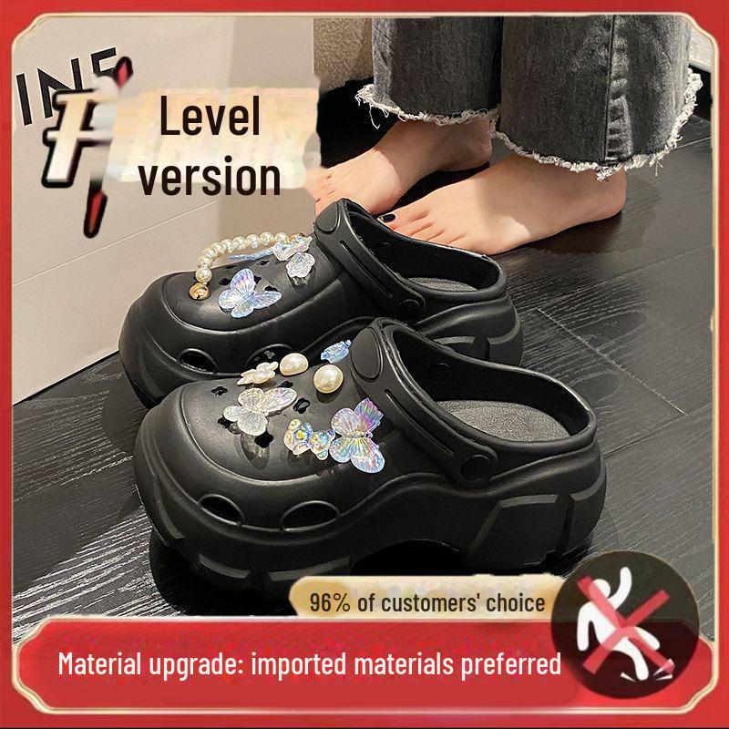 Женские летние босоножки на толстой подошве с противоскользящим покрытием, увеличивающие рост, 2024 г.