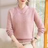 Мамин пуловер осень и зима флис утолщенный красный свитер для женщин среднего и пожилого возраста цельный флис теплый вязаный базовый свитер