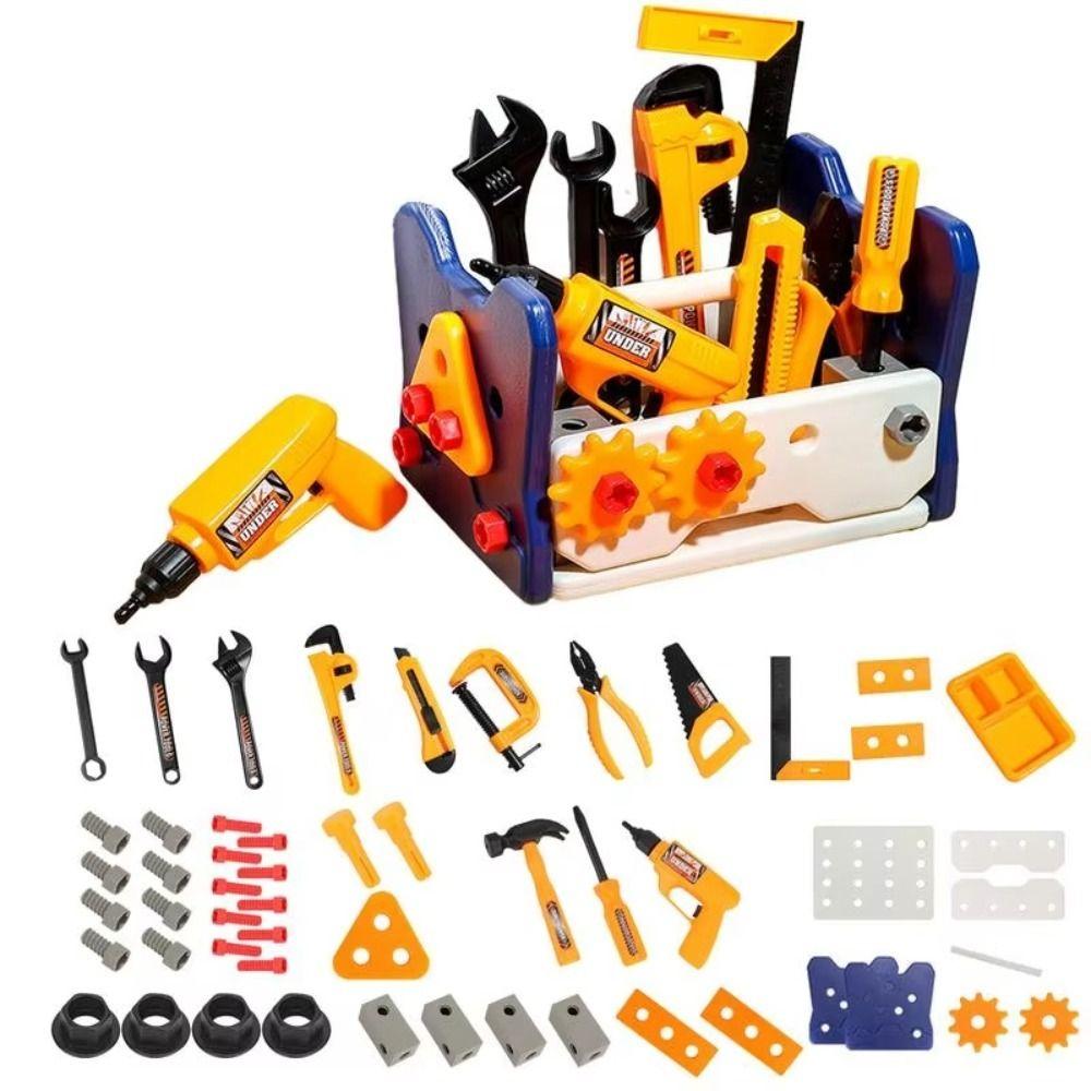 40/56/58Pcs with Screwdrivers Pretend Tools Kit Play Screw Repair Toolbox  for Boys Girls