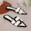 Fashion Fashion Women's Shoes Spring New Style Pointed Flat Shoes Anti Slip Versatile Women's Sandals Soft Sole Open Toe Women Slippers
