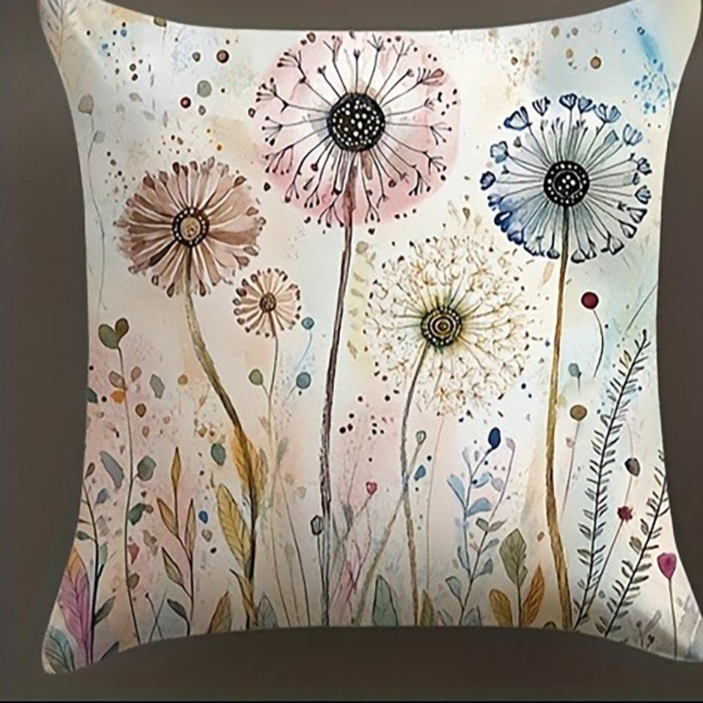 Наволочки с цветочным принтом «Одуванчик»: Добавьте прикосновение природы в свой дом Чехол на подушку для дивана Домашнее украшение комнаты
