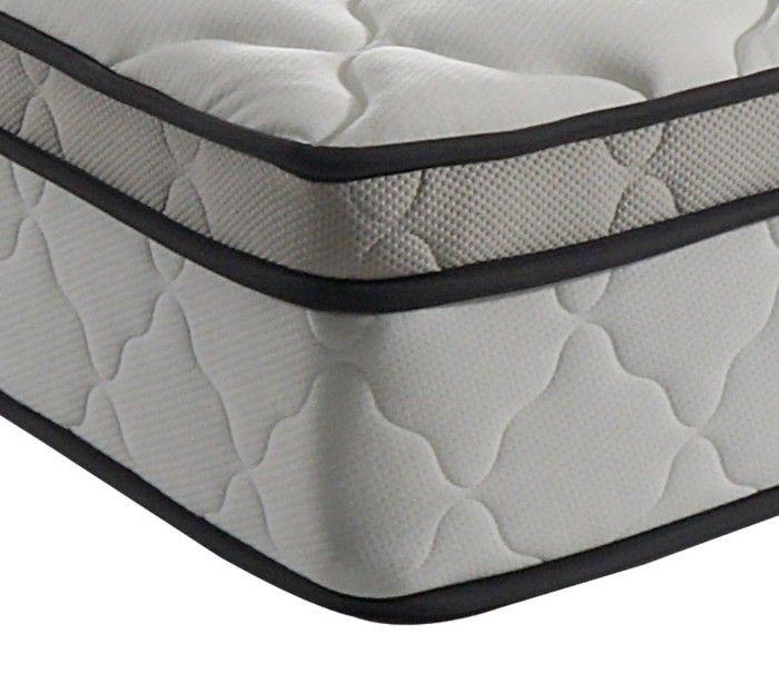 Matelas Alona a Ressorts Memoire de Forme 80 Kg-m3 - 120x190 cm Hauteur -- 25,5 cm - Accueil Moelleux - Soutien Equilibre Oreil