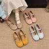 Lightweight and Breathable Retro French Flat-soled Single Shoes Women's 2025 New Spring Versatile One-pedal Mary Jane Single Shoes