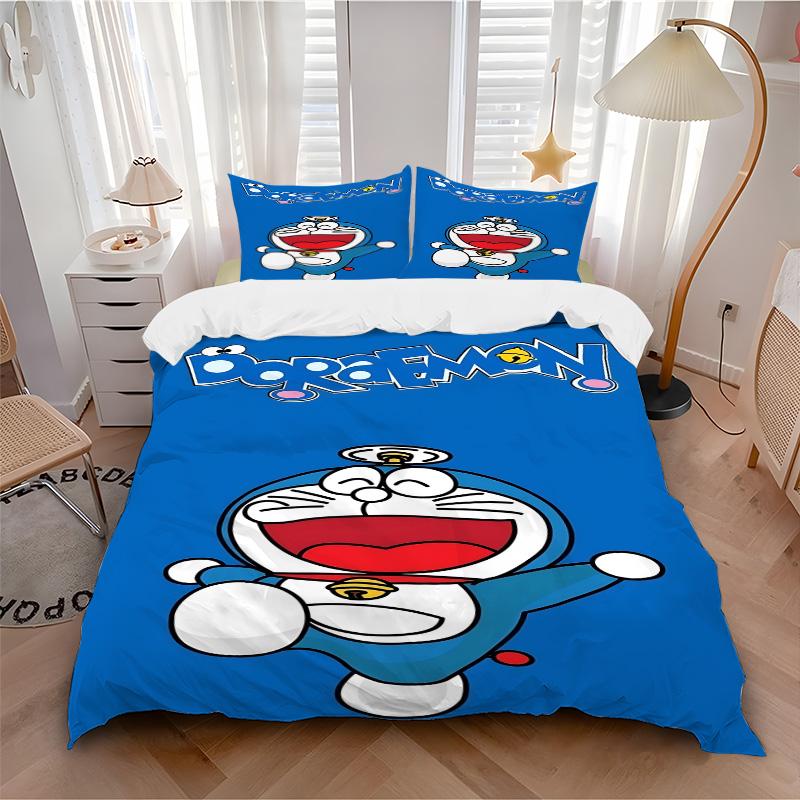 Набор постельного белья Doraemon Adventure Print 3 шт. Пододеяльник с 2 наволочками Домашний подарок на день рождения