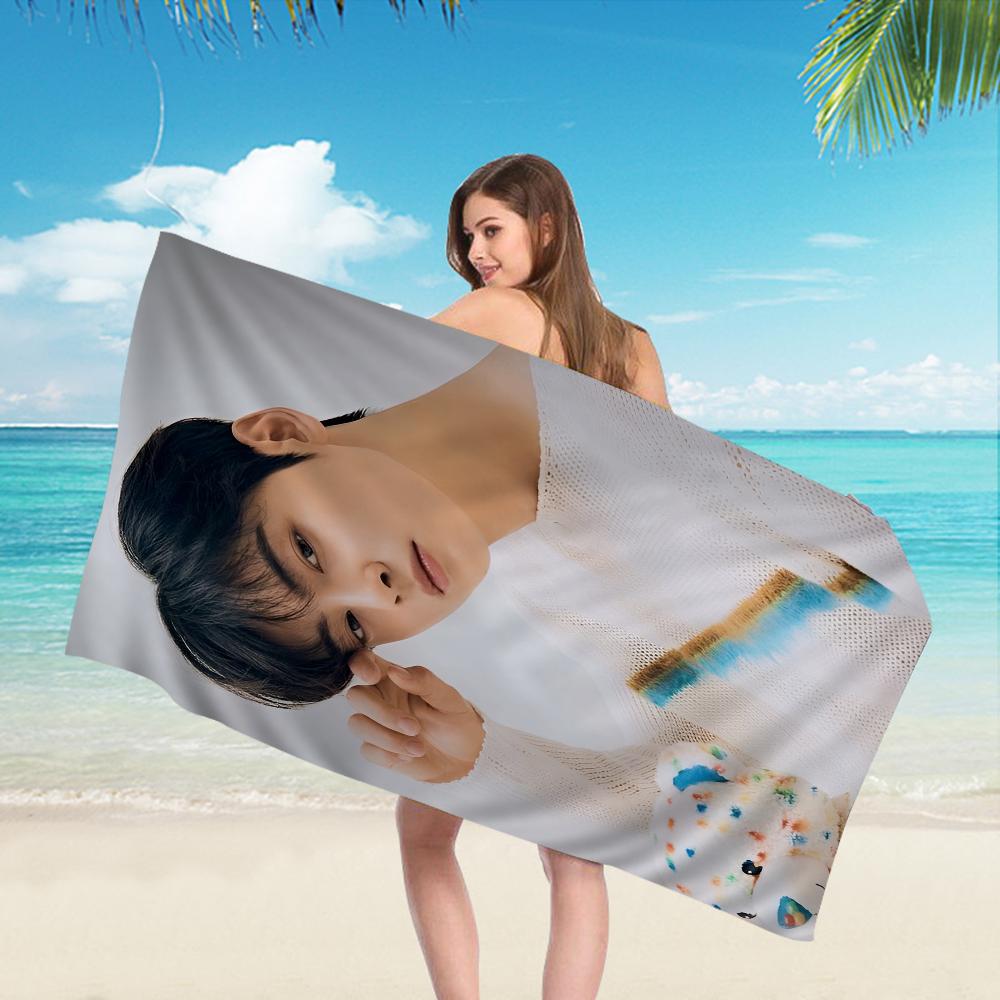 Korea Cha Eun Woo Towel Microfiber Beach Towel Absorbent Quick dry Soft Yoga Swimming Resort Mountain Climbing Towel