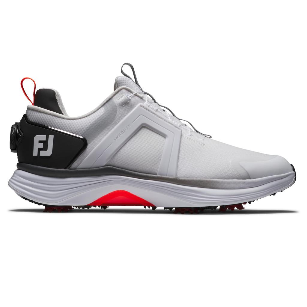 Кроссовки FootJoy Hyperflex BOA Golf 3E мужские, белые/черные, 25,0 см,