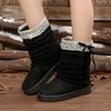 Fashion Sweet Bowknot Black Snow Boots Women 2025 Winter Fashion Lace Decoration Ankle Boots For Woman Short Plush Non Slip Shoes Autumn