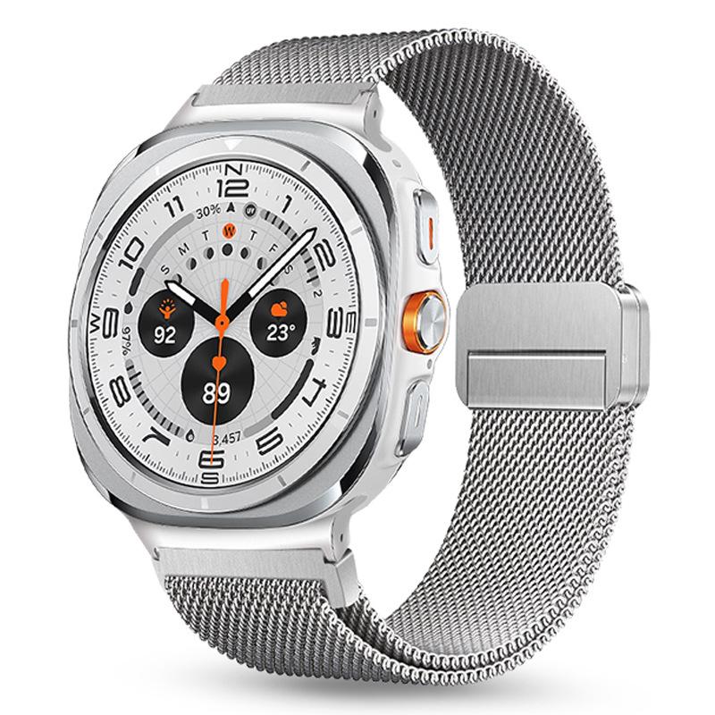 Бесшовный ремешок для Samsung Galaxy Watch Ultra Band Регулируемая магнитная застежка из нержавеющей стали для ремешка Galaxy Watch Ultra