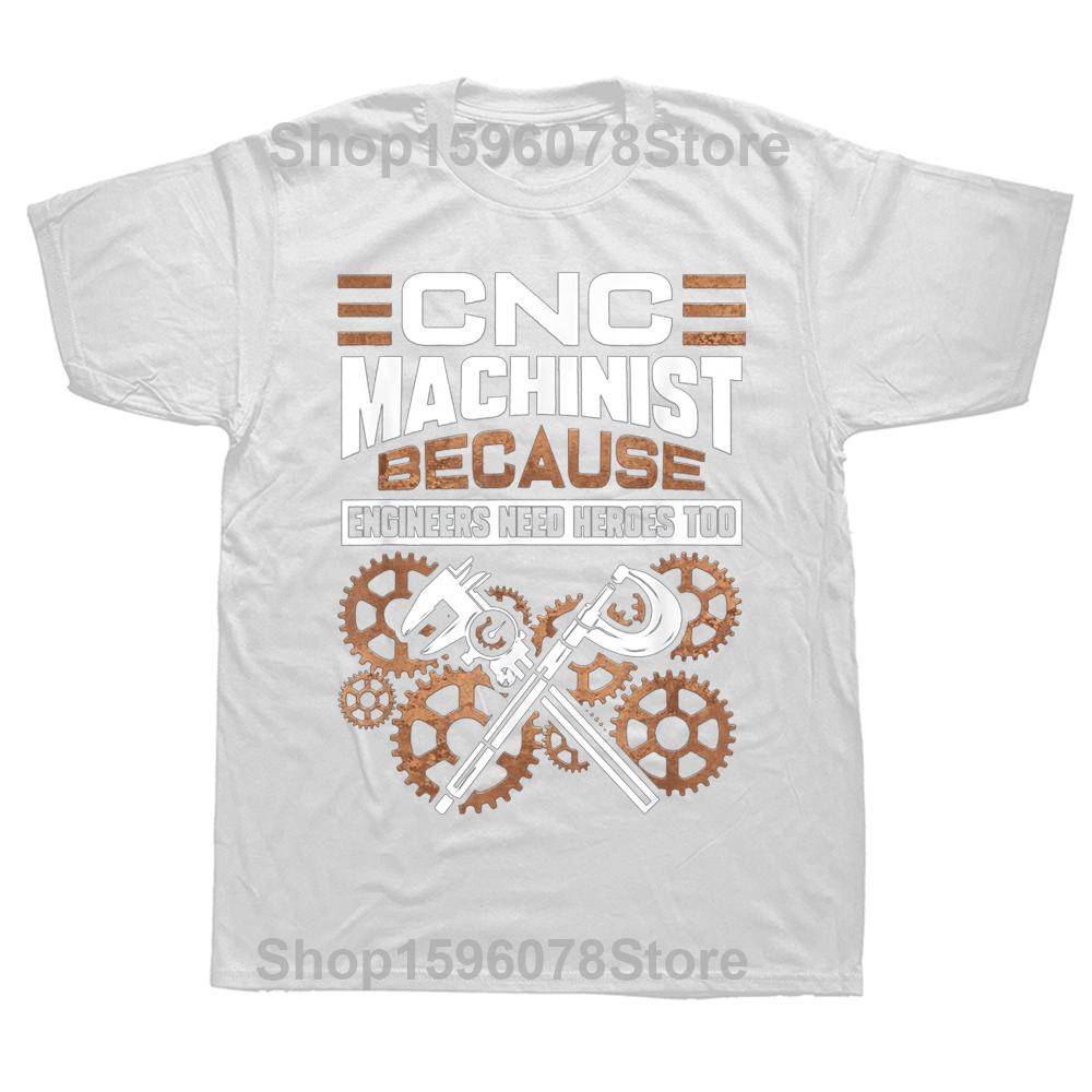 Забавные футболки для оператора станка с ЧПУ, графические, хлопковые, уличная одежда, с коротким рукавом, подарки на день рождения, летняя футболка для мужчин