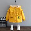 Весенне-осенняя куртка для девочек в корейском стиле, модная верхняя одежда для детей 1-3 лет, детский тренч для девочки