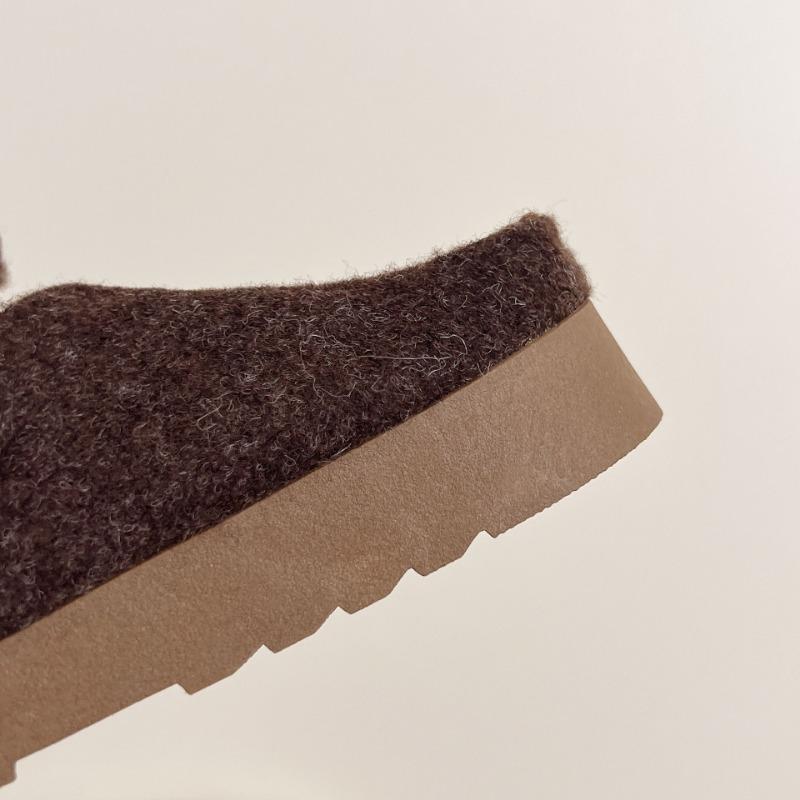 Зимние новые ретро женские ленивые полушлепанцы повседневные нескользящие бархатные теплые уличные хлопковые туфли